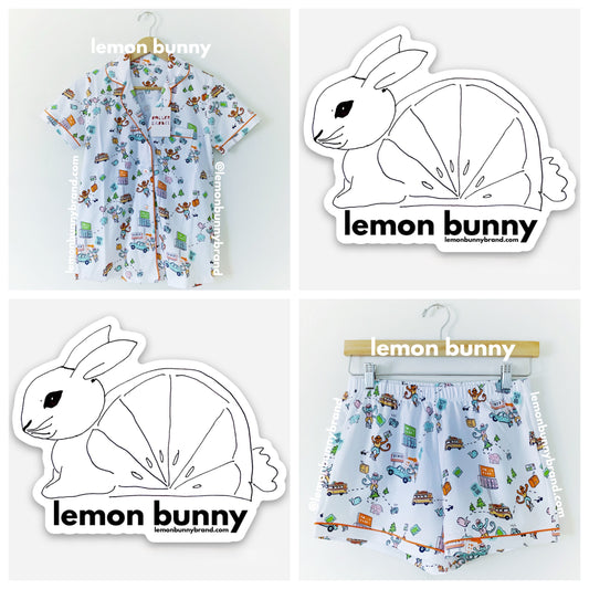 Roller Rabbit On The Road Polo Pajamas in White, Size XS