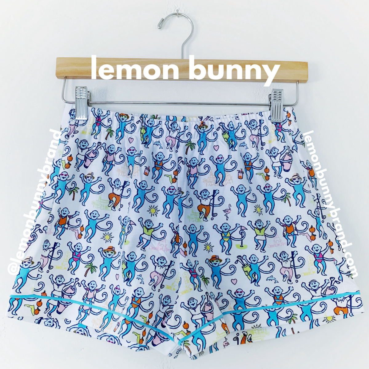 Roller Rabbit Palm Beach Monkey Polo Pajamas in Multi, Size XS
