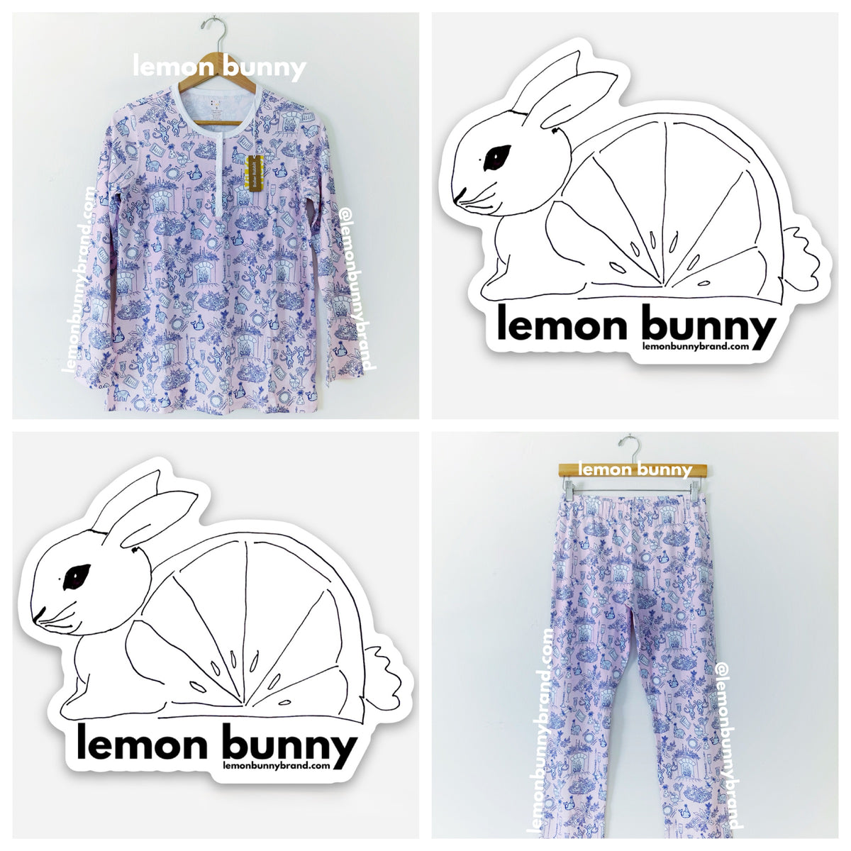 Roller Rabbit Party Toile Pajamas in Pink, Size S (Version 2)