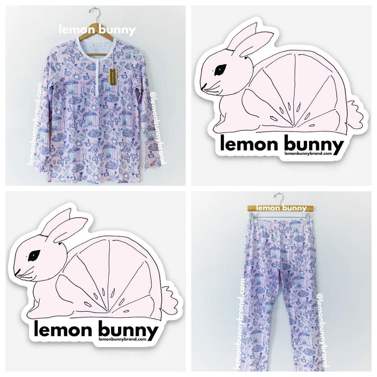 Roller Rabbit Party Toile Pajamas in Pink, Size S (Version 2)