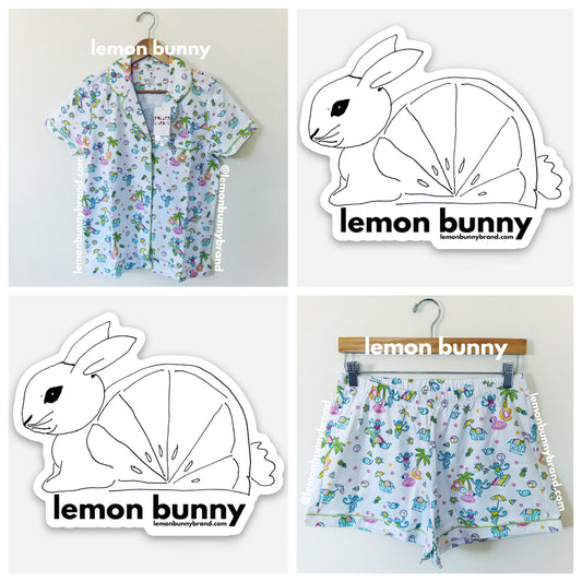 Roller Rabbit Pool Party Polo Pajamas in White, Size M (Version 1)