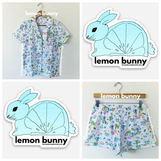 Roller Rabbit Pool Party Polo Pajamas in White, Size M (Version 1)