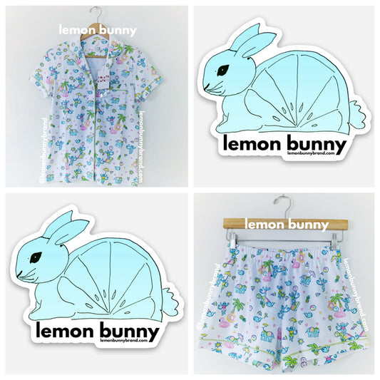 Roller Rabbit Pool Party Polo Pajamas in White, Size XS