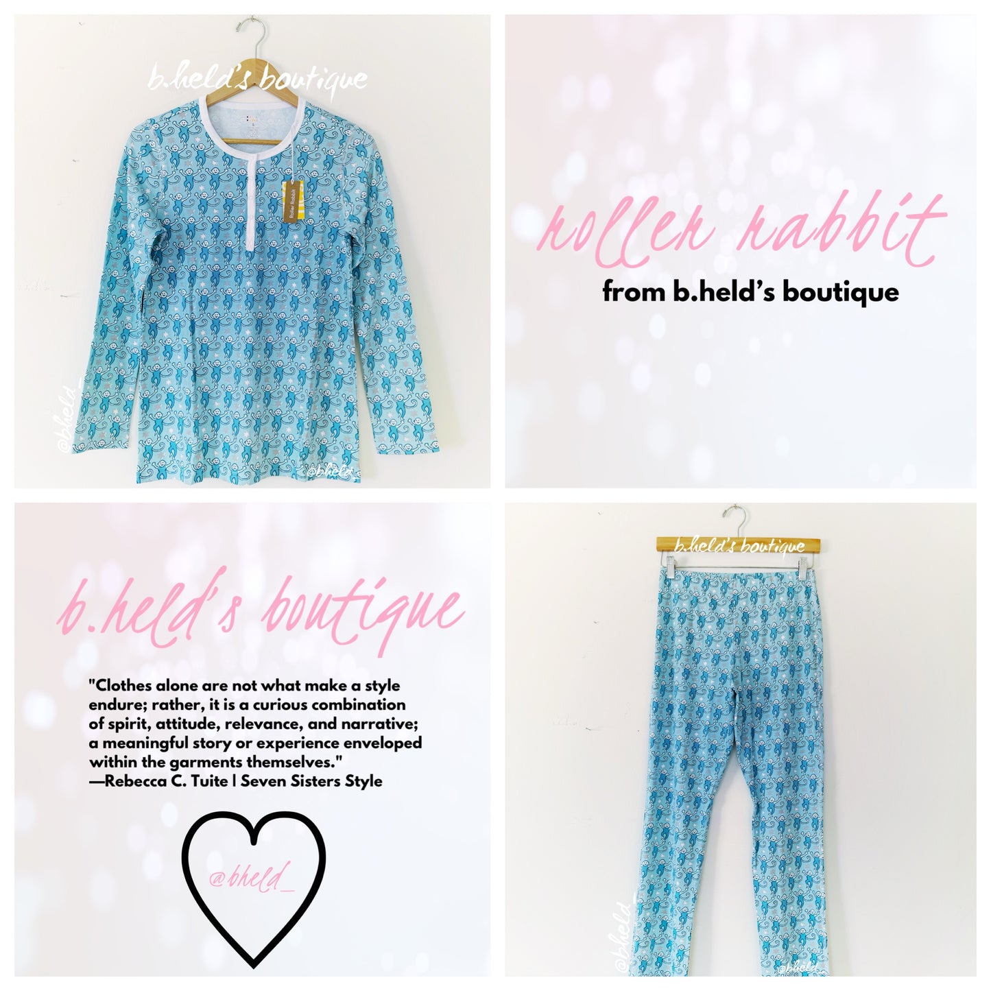Roller Rabbit Star Monkey Pajamas in Blue, Size S
