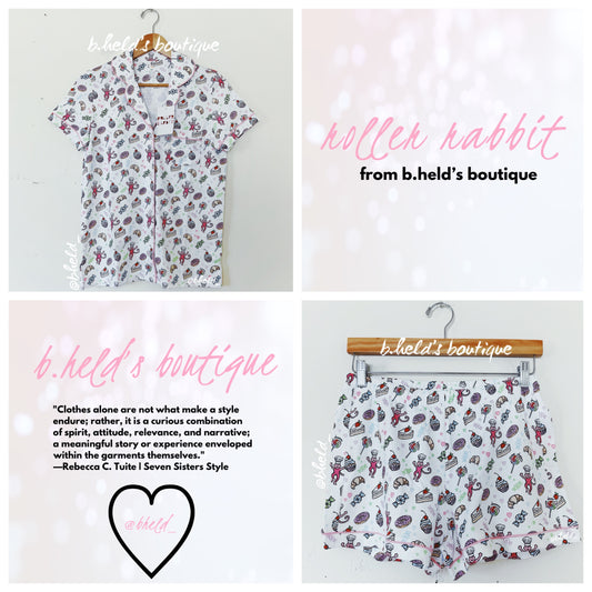 Roller Rabbit Sweet Dreams Polo Pajamas in Rainbow, Size S (Version 1)