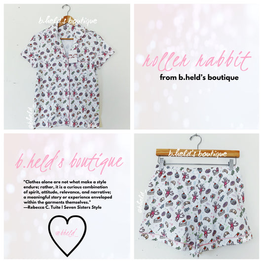 Roller Rabbit Sweet Dreams Polo Pajamas in Rainbow, Size S (Version 2)