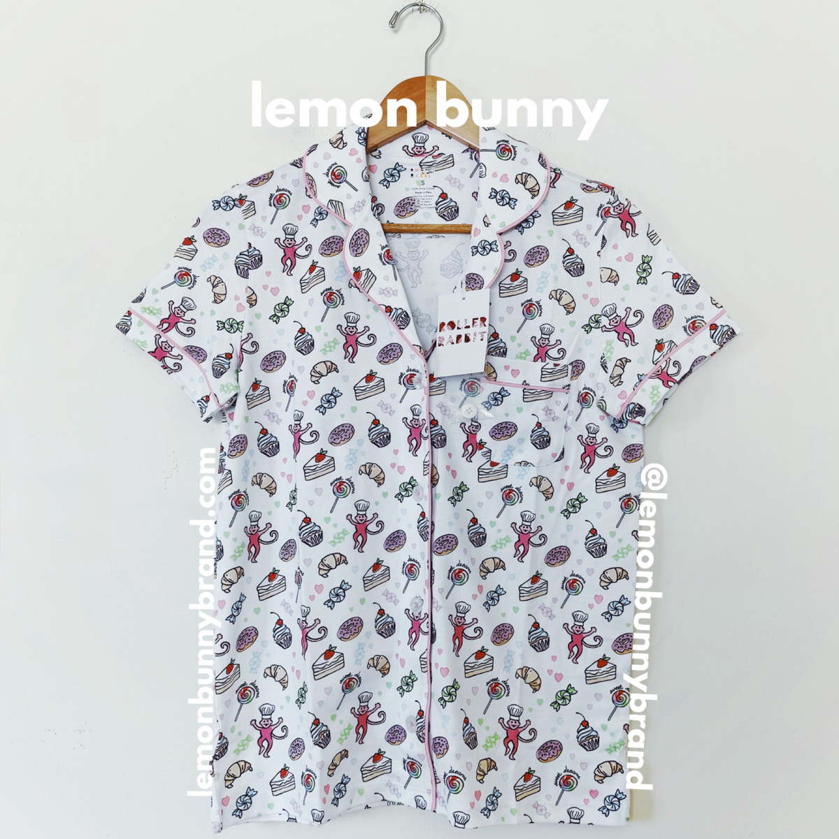 Roller Rabbit Sweet Dreams Polo Pajamas in Rainbow, Size S (Version 1)