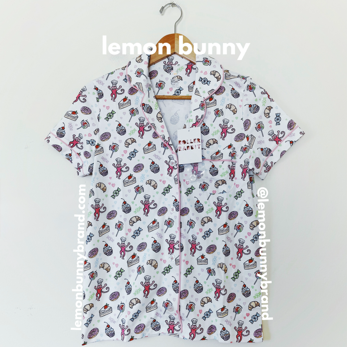 Roller Rabbit Sweet Dreams Polo Pajamas in Rainbow, Size S (Version 2)