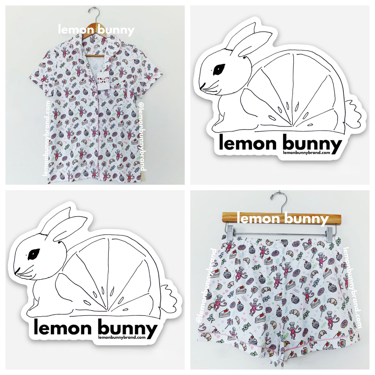 Roller Rabbit Sweet Dreams Polo Pajamas in Rainbow, Size S (Version 2)