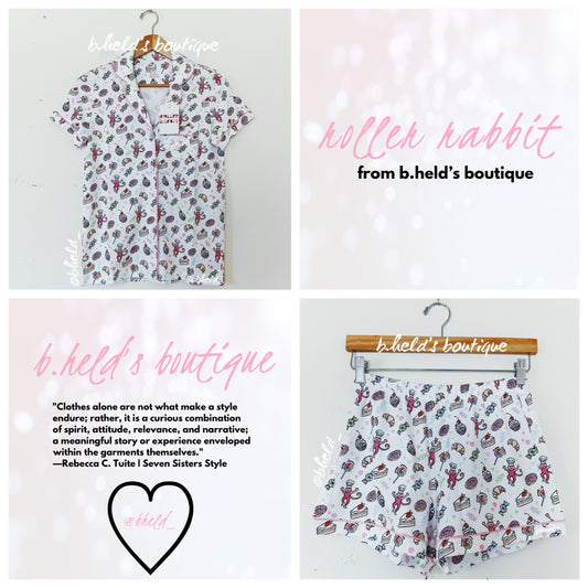 Roller Rabbit Sweet Dreams Polo Pajamas in Rainbow, Size XS (Version 2)