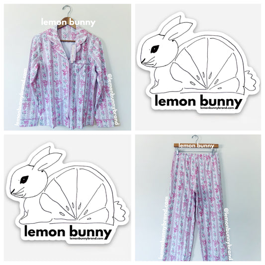 Roller Rabbit x LoveShackFancy Heirloom Monkey Long Sleeve Polo Pajamas in Pale Pink, Size S