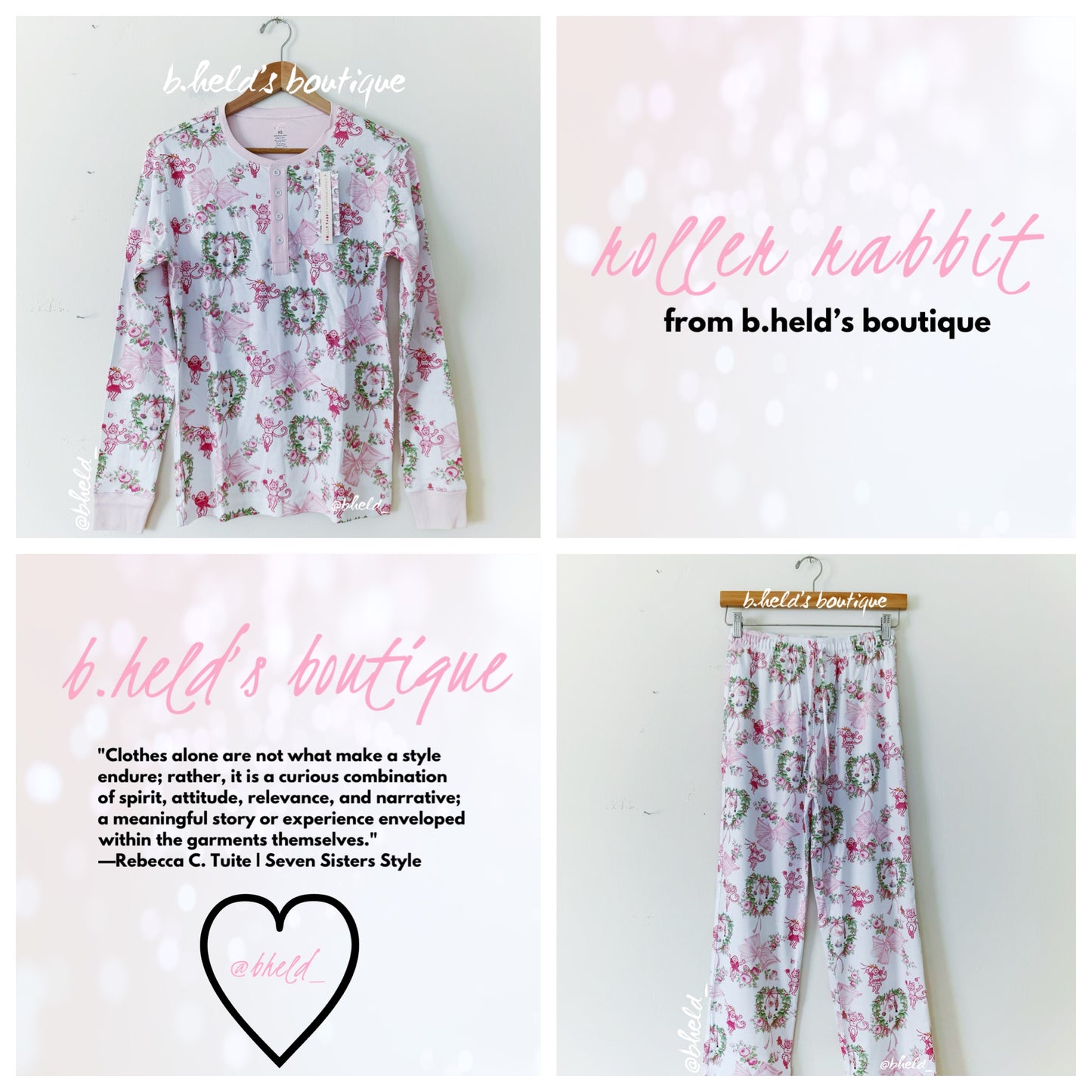 Roller Rabbit x LoveShackFancy Men’s Merry Monkey Beaux Spencer Pajamas in Holiday Pink, Size XS