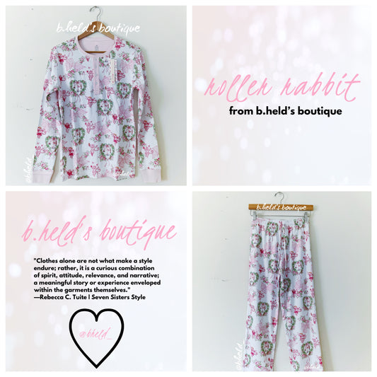 Roller Rabbit x LoveShackFancy Men’s Merry Monkey Beaux Spencer Pajamas in Holiday Pink, Size XS
