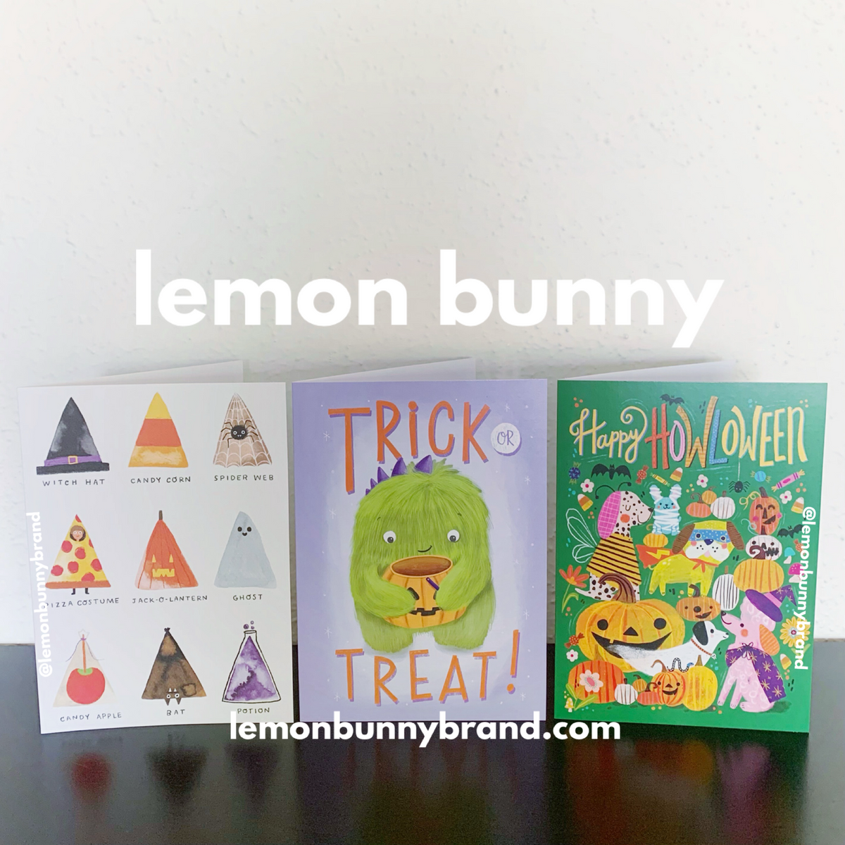 Trader Joe’s Set of 3 Halloween / Fall Greeting Cards with Envelopes (Version 1)