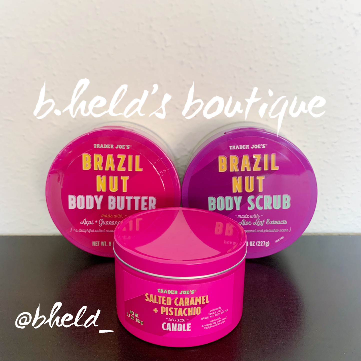 Trader Joe’s Special Bundle Trio of Brazil Nut Body Butter, Scrub, & Candle
