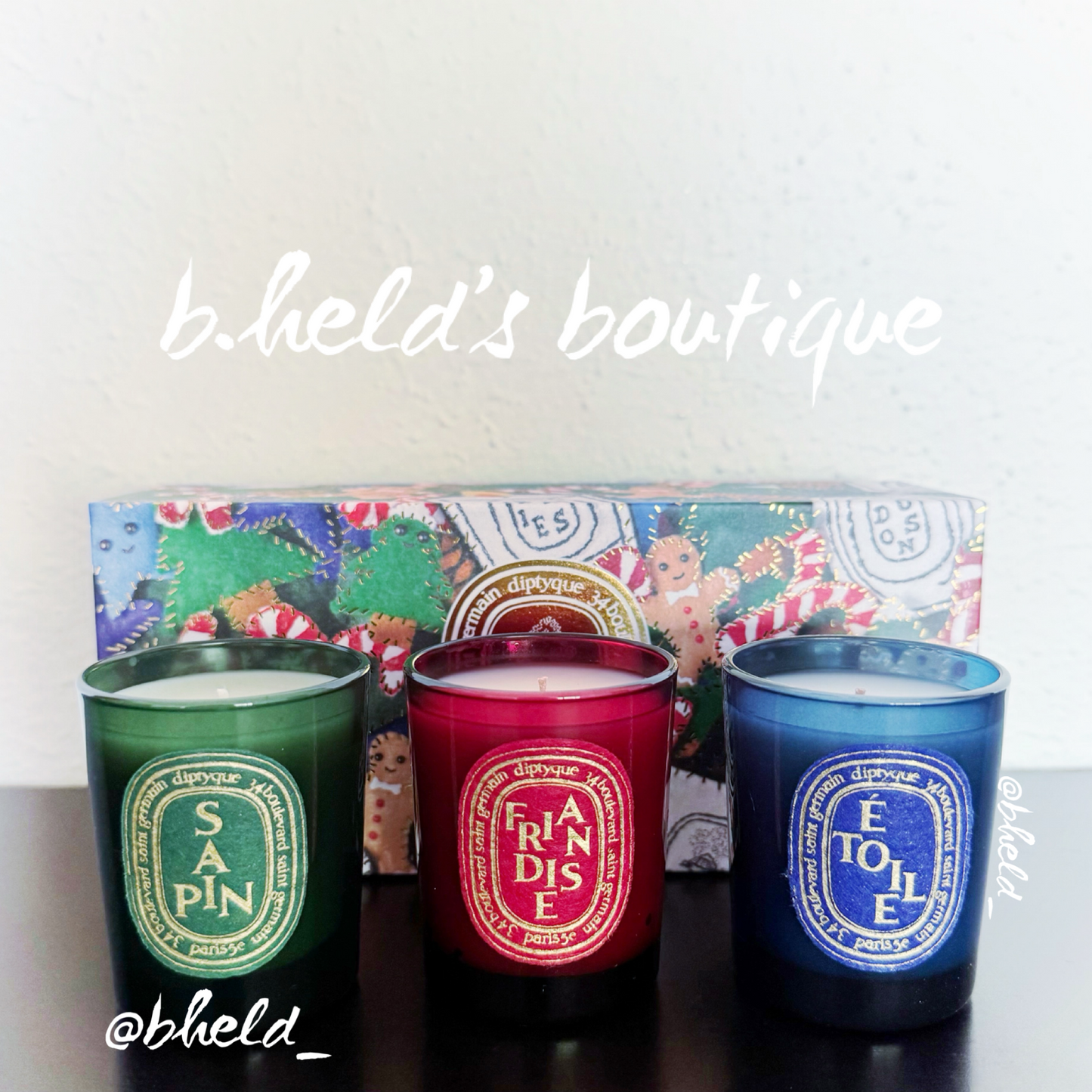diptyque 2024 Set of 3 Small Holiday Scented Candles, One Size