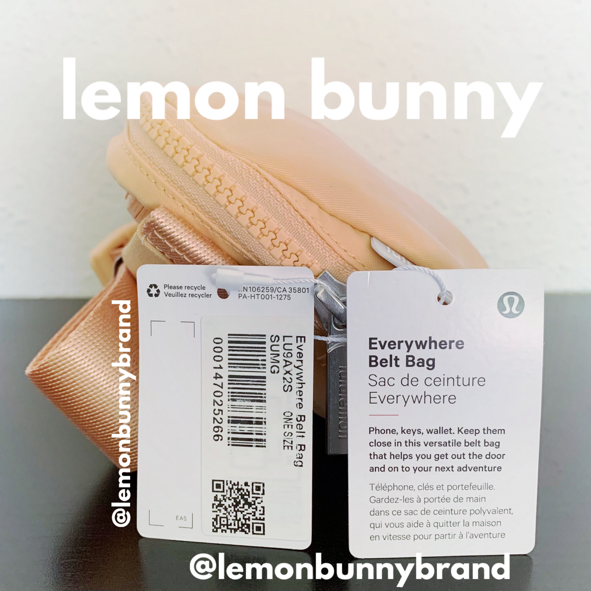 lululemon belt bag with bunnies lemon bunny Curated Bundle: 3 lululemon Everywhere Belt Bags in Ombré
