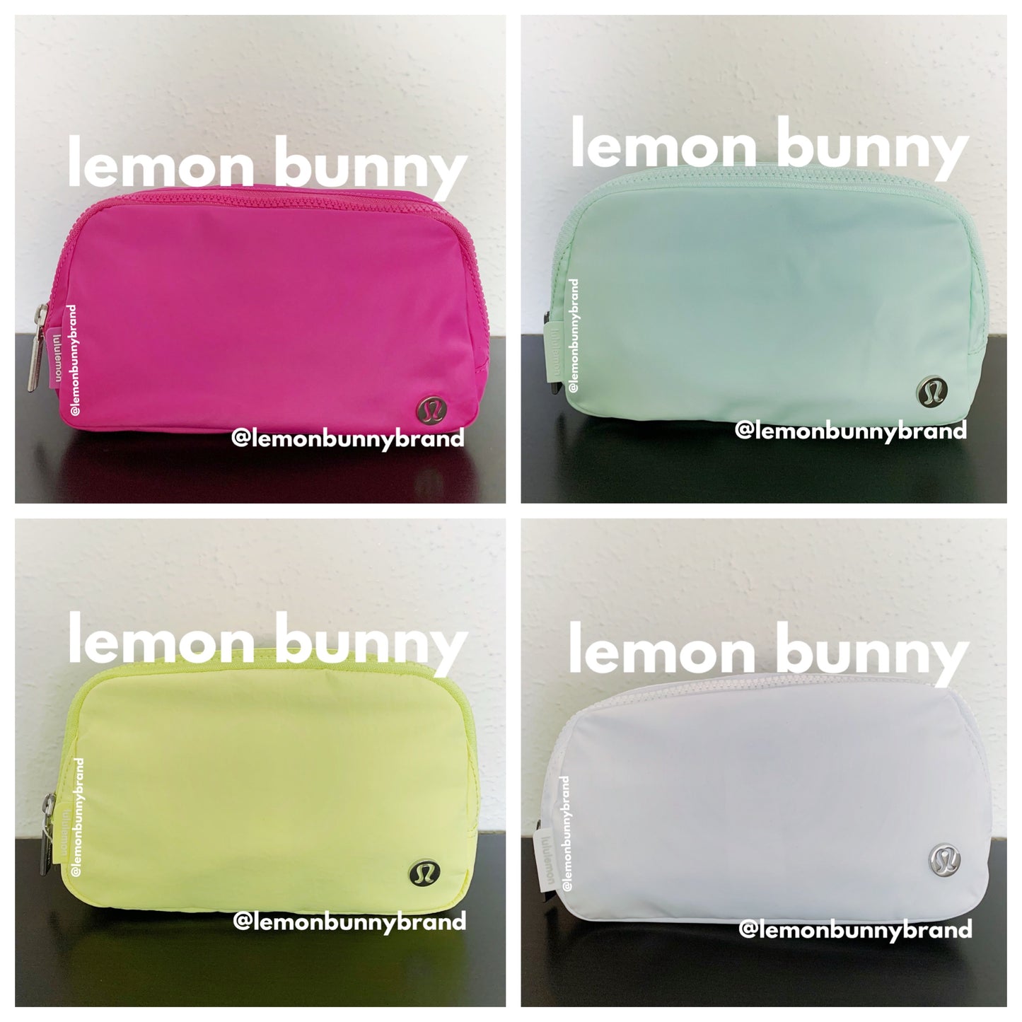 *lemon bunny Curated Bundle: 4 lululemon Everywhere Belt Bags in Ombré Pink Green Yellow