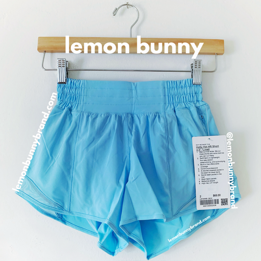 lululemon Hotty Hot High-Rise Lined Short 2.5" in Blue Chill, Size 2