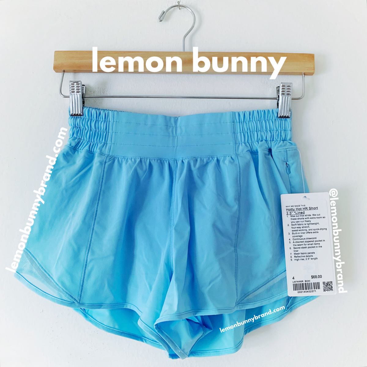 lululemon Hotty Hot High-Rise Lined Short 2.5" in Blue Chill, Size 4