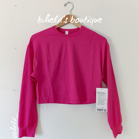 lululemon Abrasion-Resistant Training Long Sleeve Shirt in Sonic Pink, Size 2