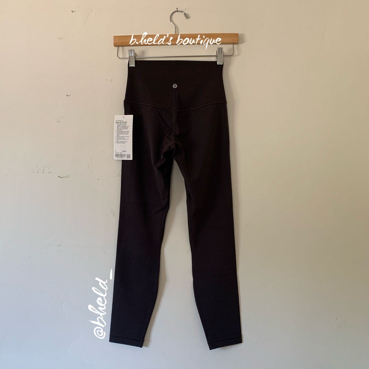 lululemon Align High-Rise Pant 25" in Black Granite, Size 4 (Single-Lined)