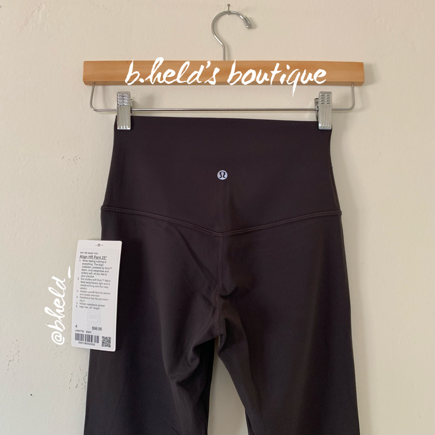 lululemon Align High-Rise Pant 25" in Black Granite, Size 4 (Single-Lined)