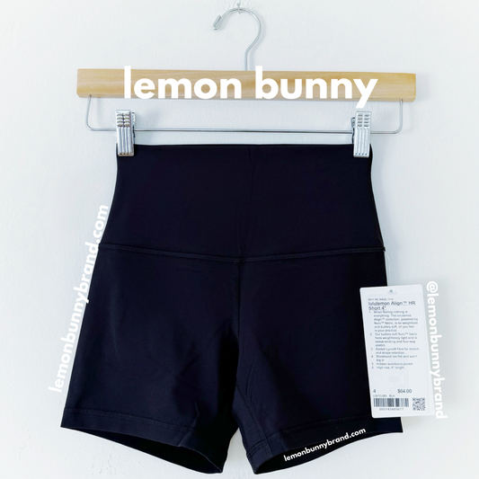 lululemon Align High-Rise Short 4" in Black, Size 4 (Single-Lined)