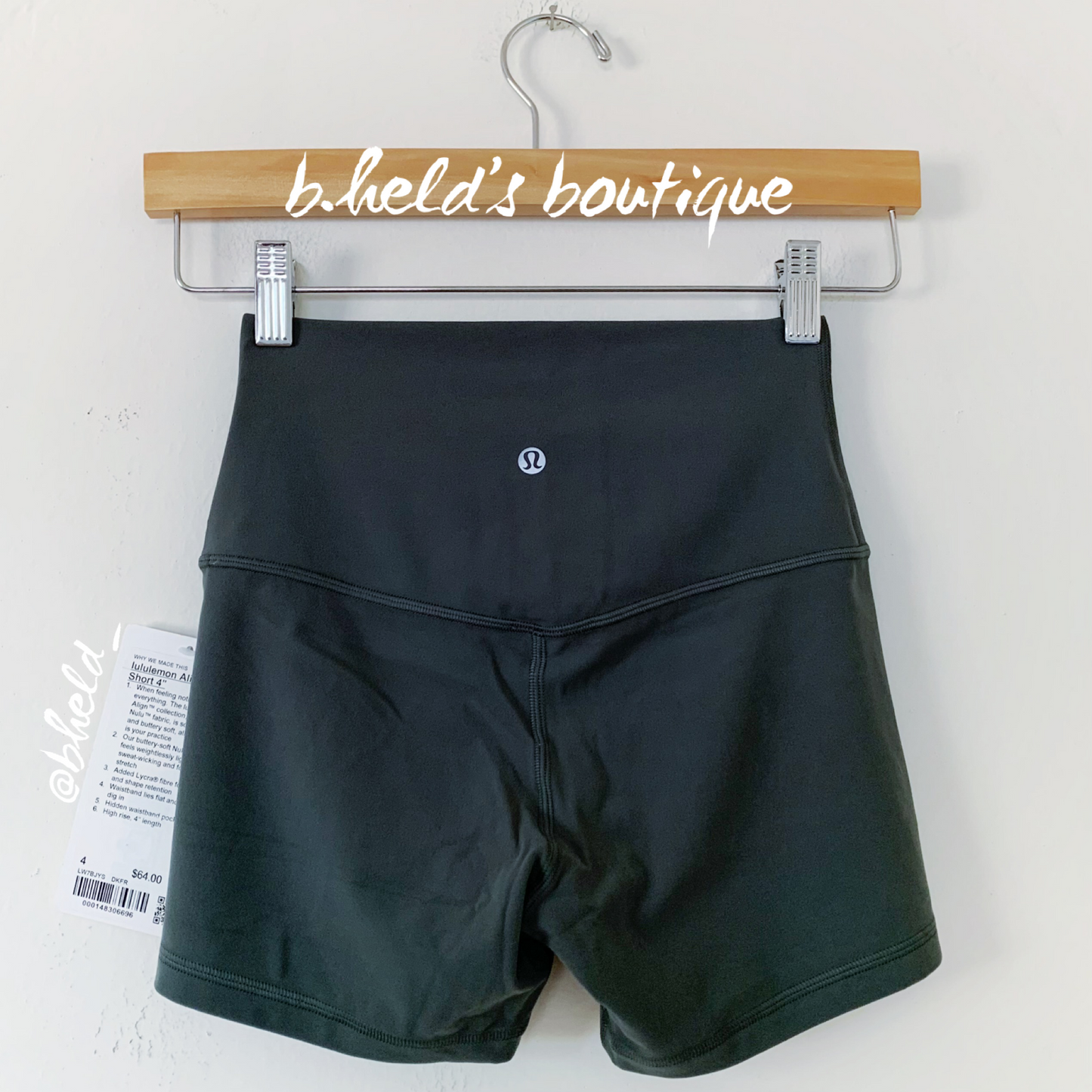 lululemon Align High-Rise Short 4" in Dark Forest, Size 4 (Single-Lined)