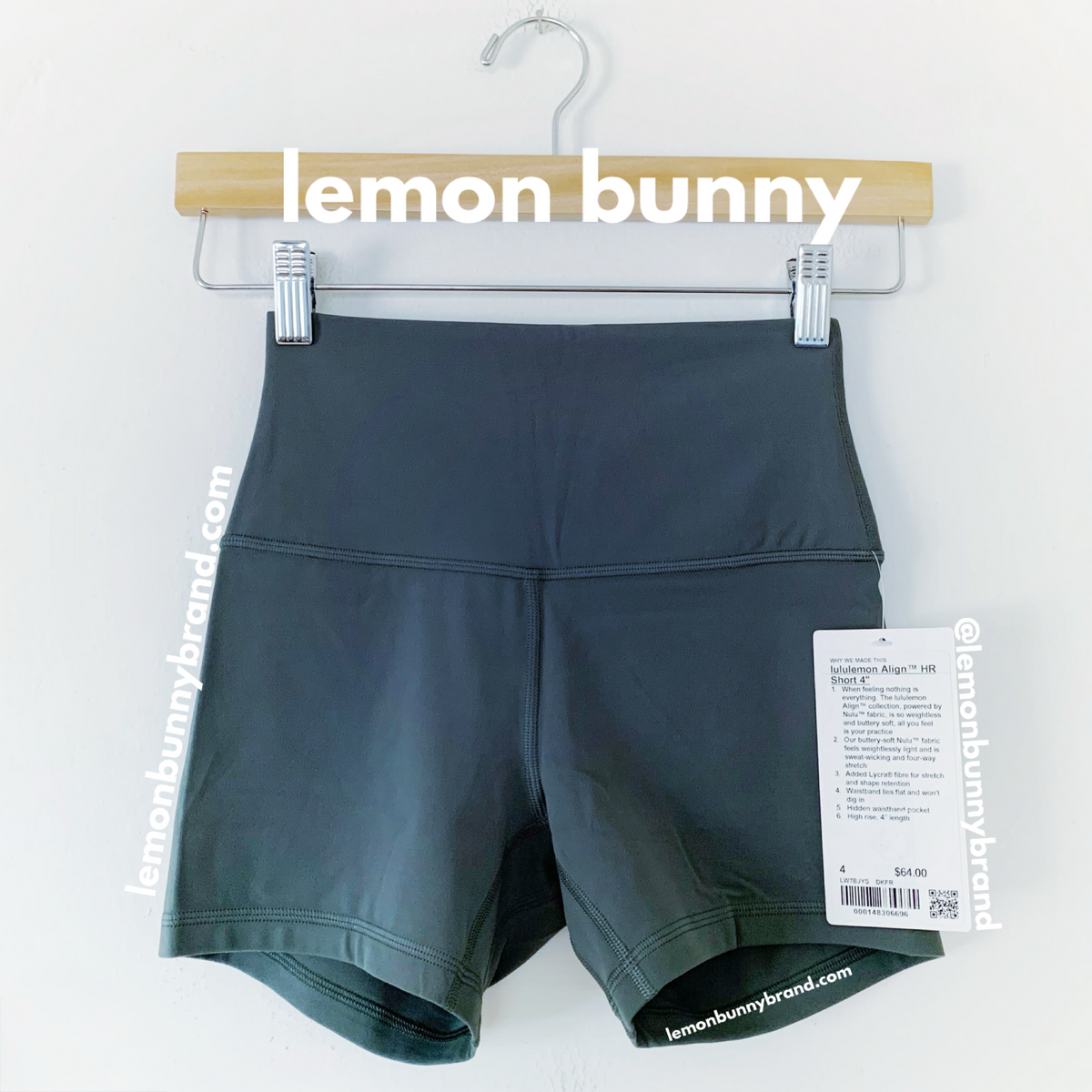 lululemon Align High-Rise Short 4" in Dark Forest, Size 4 (Single-Lined)