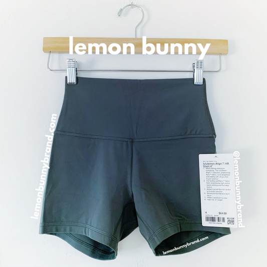 lululemon Align High-Rise Short 4" in Dark Forest, Size 4 (Single-Lined)