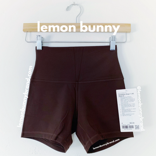 lululemon Align High-Rise Short 4" in Espresso, Size 4 (Single-Lined)