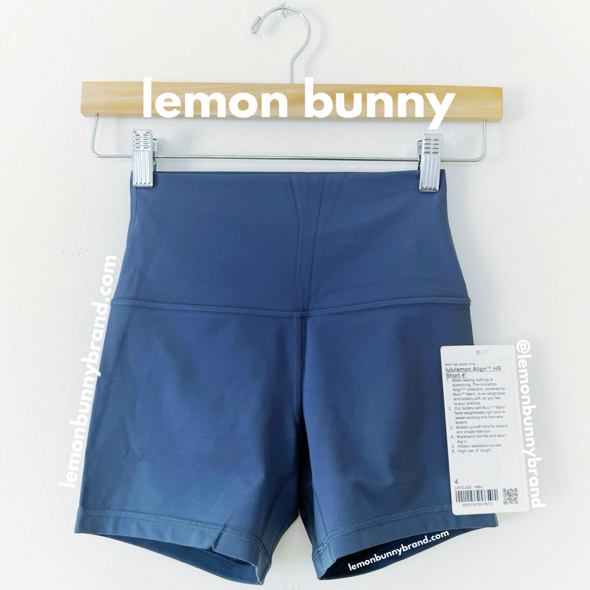 lululemon Align High-Rise Short 4" in Iron Blue, Size 4 (Single-Lined)