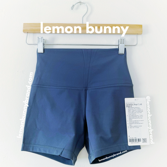 lululemon Align High-Rise Short 4" in Iron Blue, Size 4 (Single-Lined)