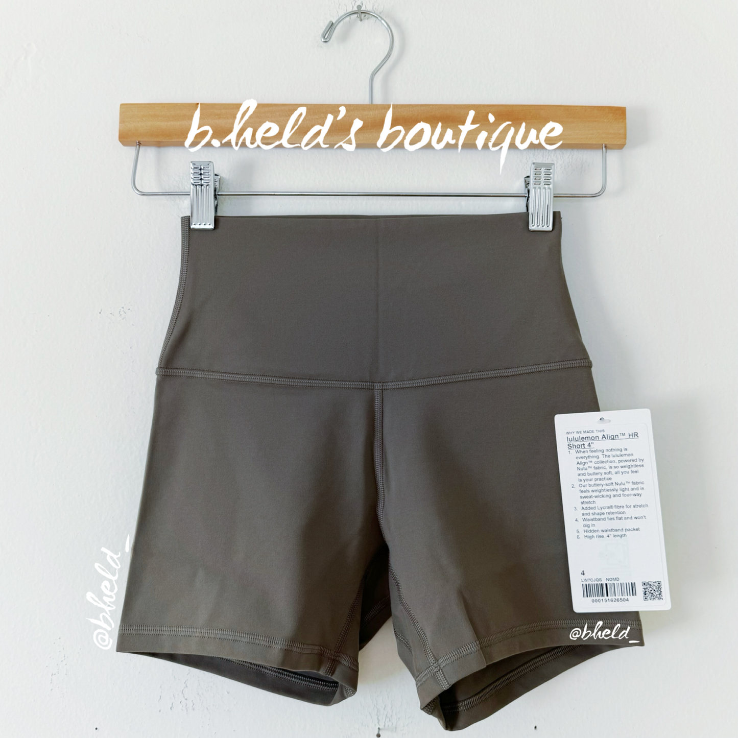 lululemon Align High-Rise Short 4" in Nomad, Size 4 (Single-Lined)