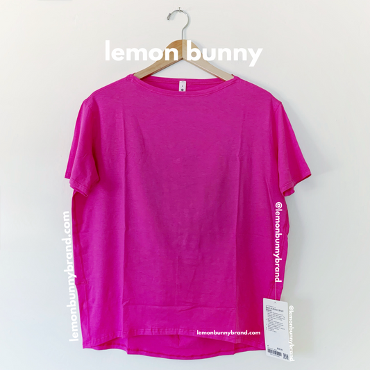lululemon Back in Action Short Sleeve Shirt in Sonic Pink, Size 4