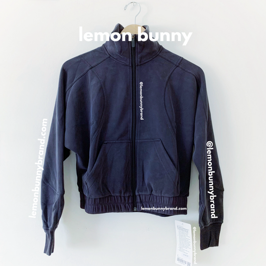 lululemon Brushed Softstreme Funnel-Neck Zip Up in Black, Size 2