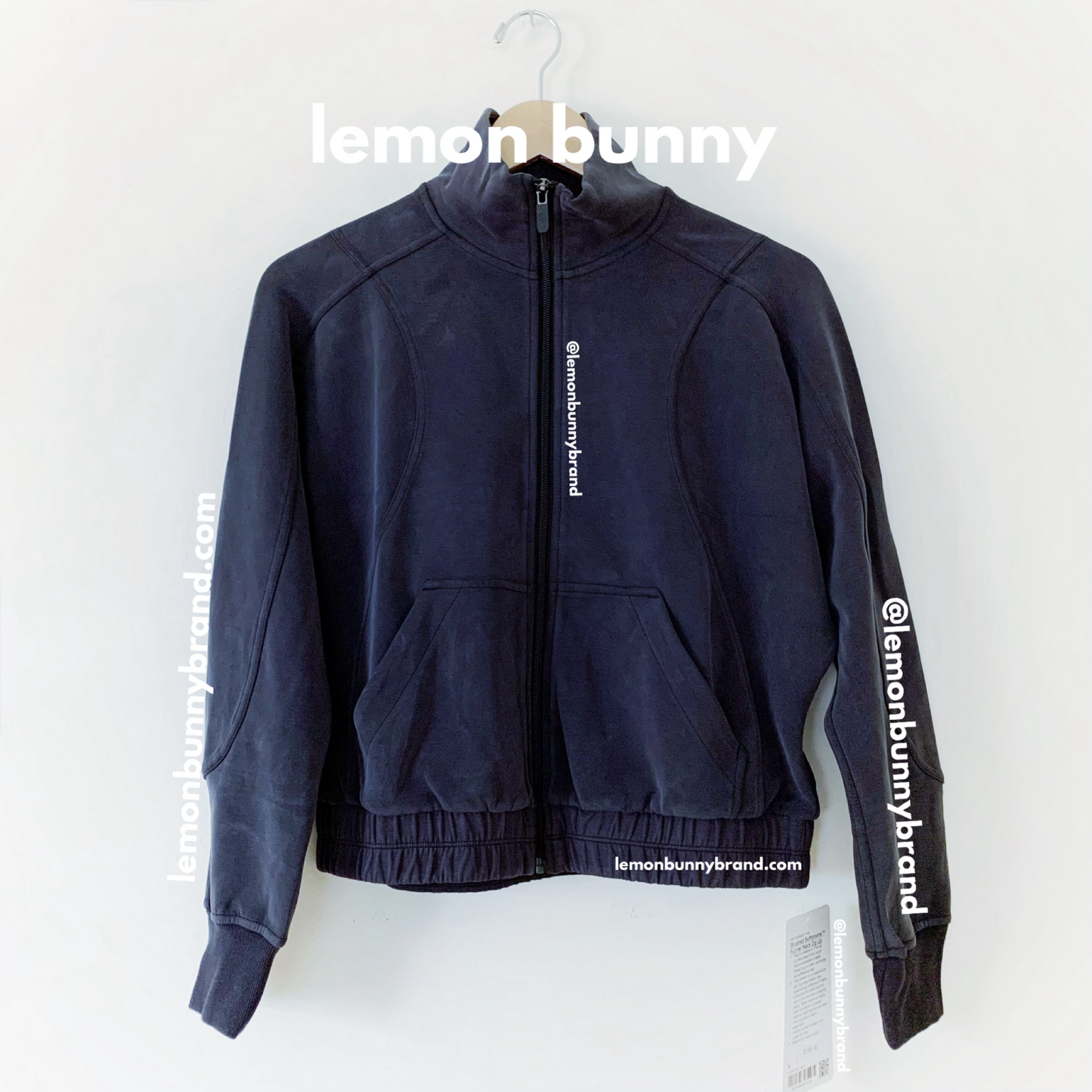 lululemon Brushed Softstreme Funnel-Neck Zip Up in Black, Size 4