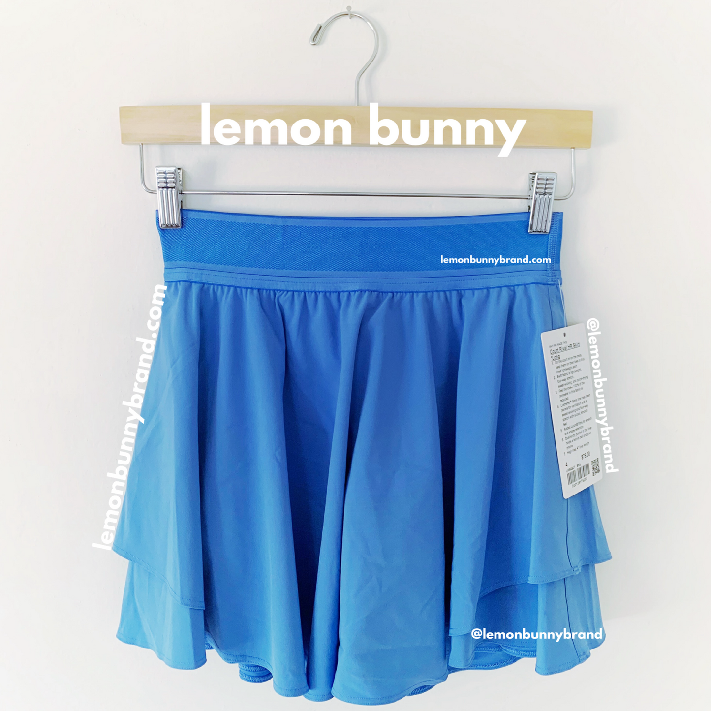 lululemon Court Rival High-Rise Skirt *Long in Blue Nile, Size 4