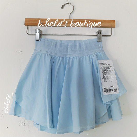 lululemon Court Rival High-Rise Skirt in Powder Blue, Size 0