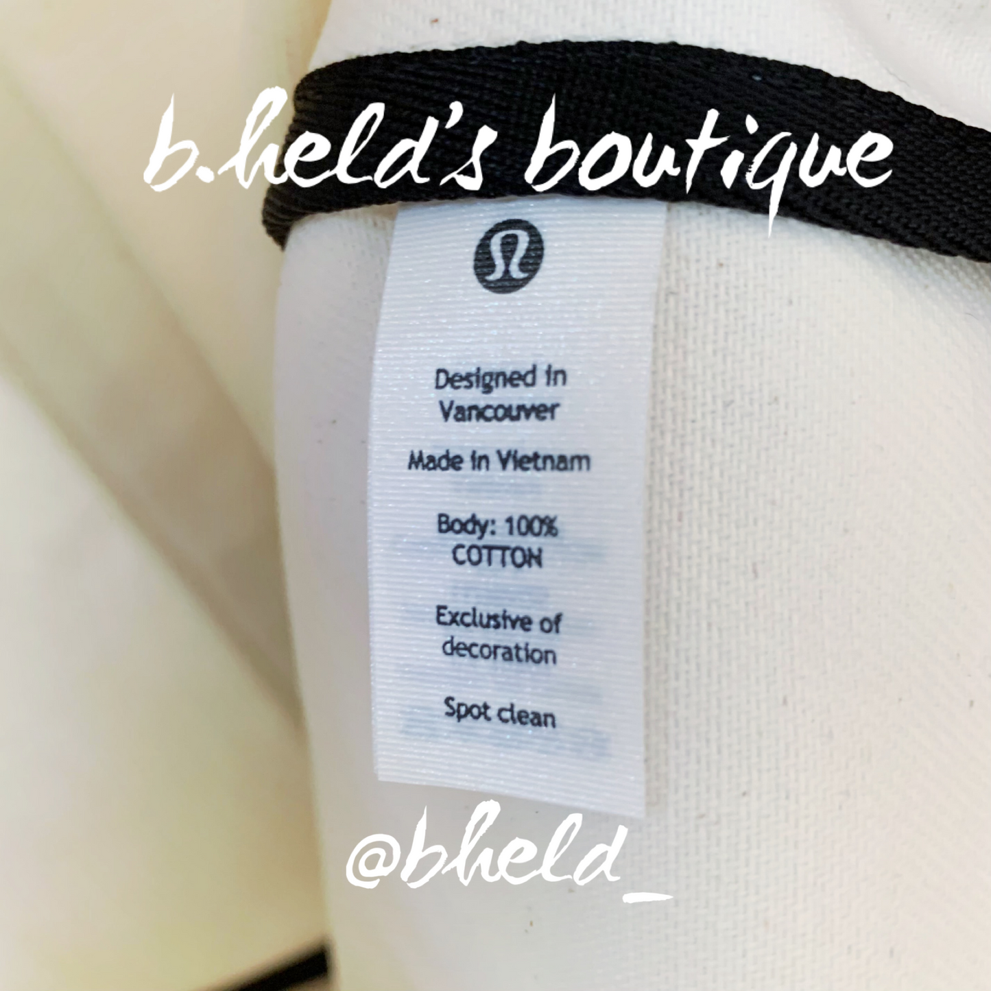 lululemon Daily Multi-Pocket Tote *Canvas Bag in Natural/Black, One Size