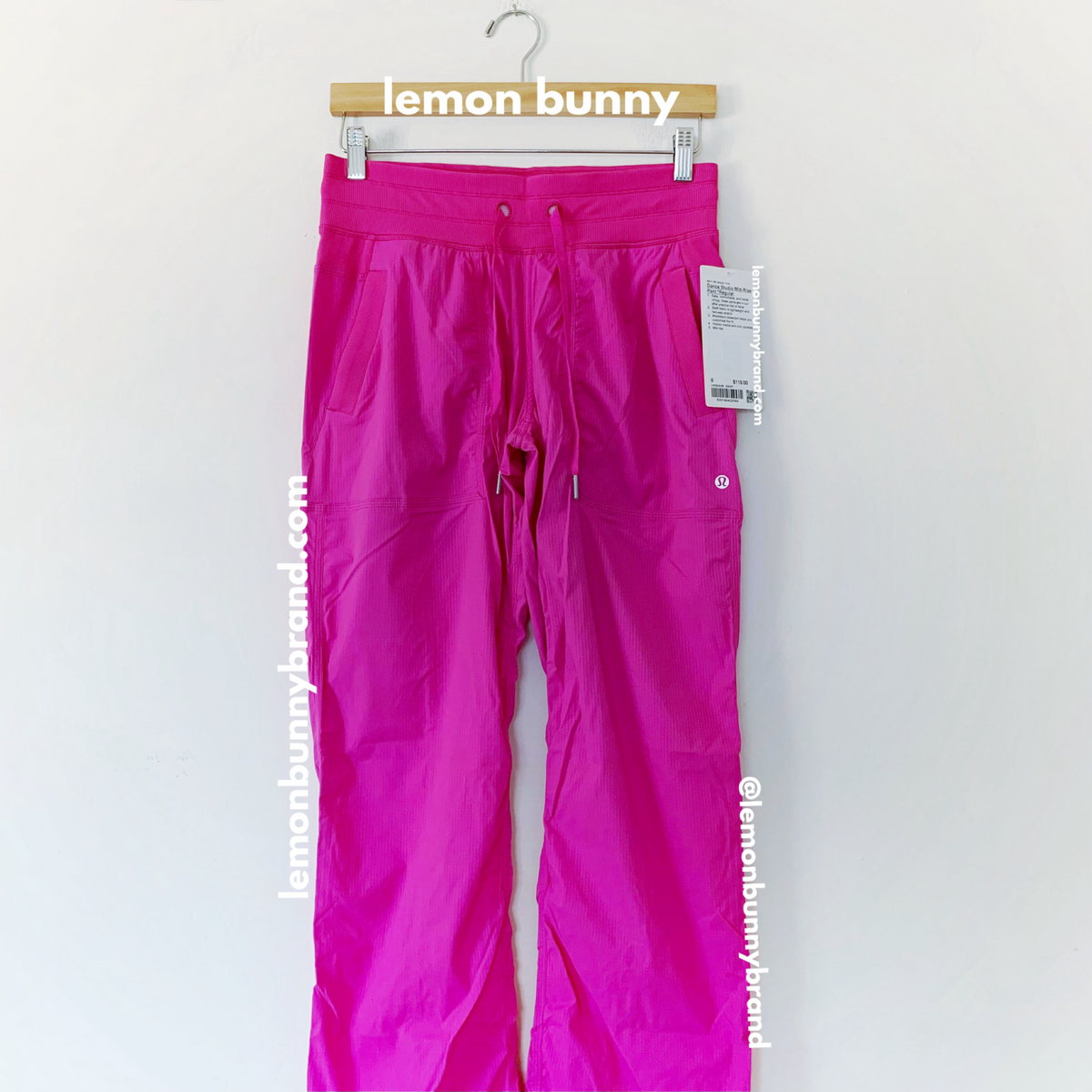 lululemon Dance Studio Mid-Rise Full Length Pant in Sonic Pink, Size 6