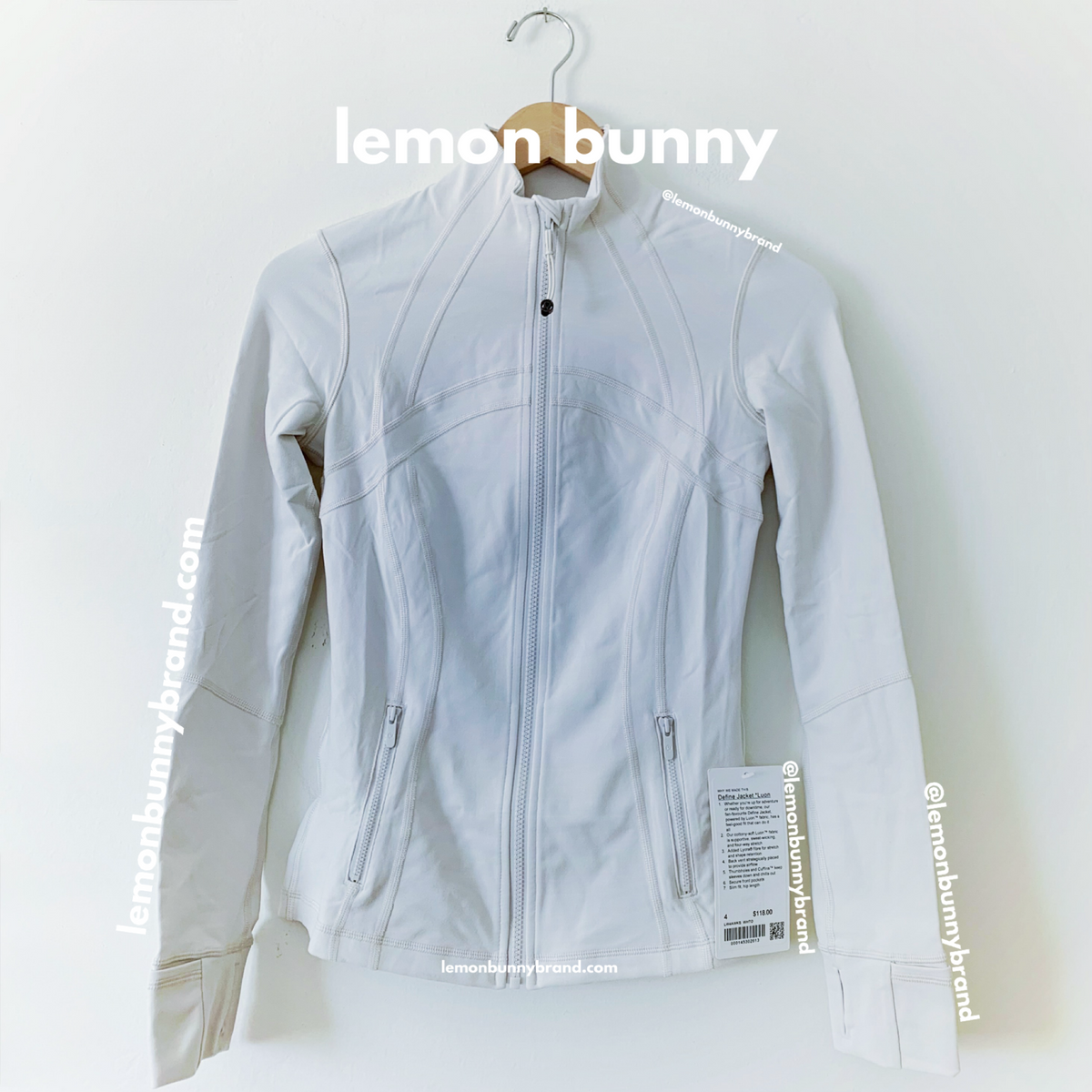 lululemon Define Jacket *Luon in White Opal, Size 4