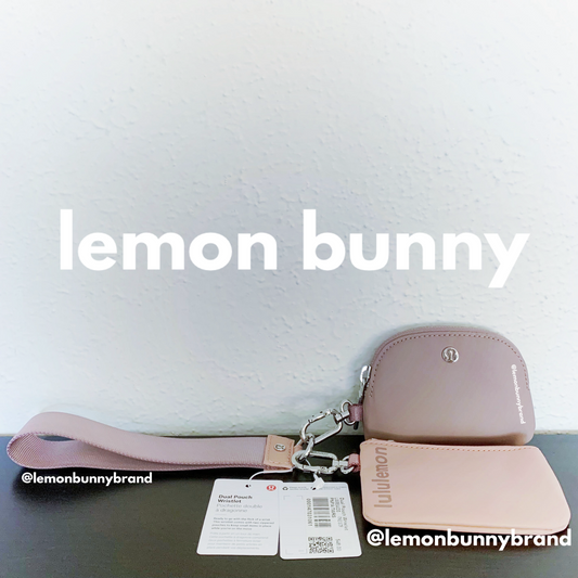 lululemon Dual Pouch Wristlet in Pink Pastel/Twilight Rose, One Size