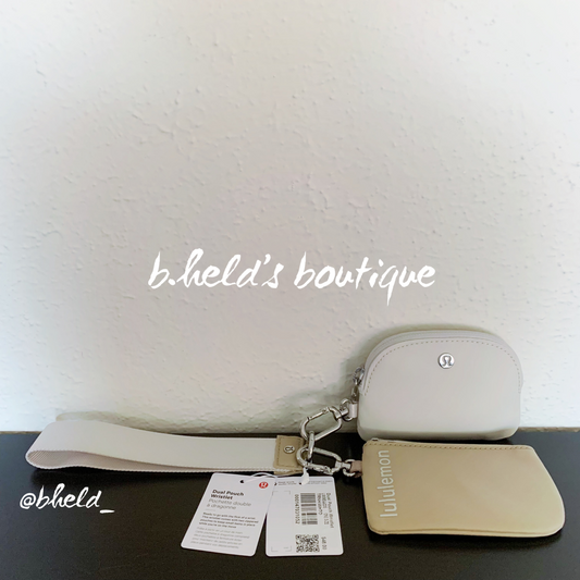 lululemon Dual Pouch Wristlet in Trench/White Opal, One Size