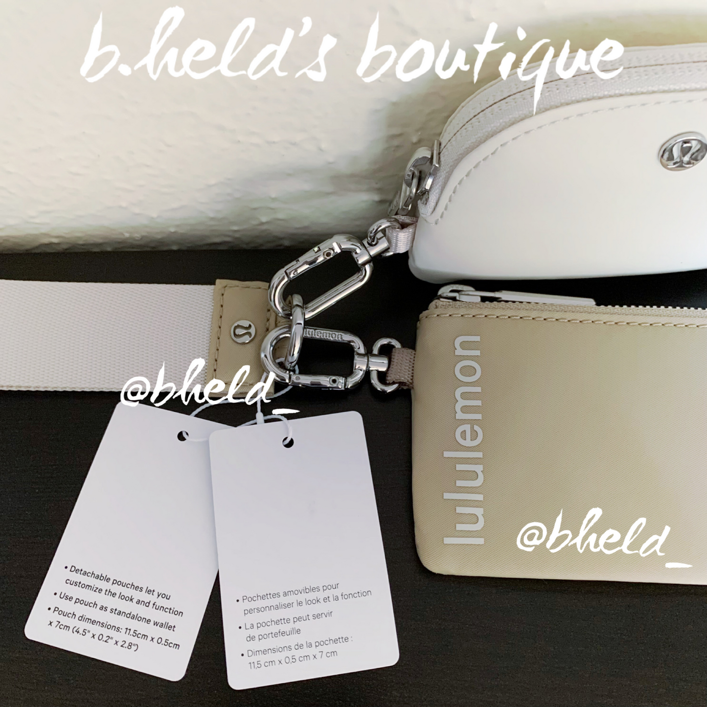 lululemon Dual Pouch Wristlet in Trench/White Opal, One Size