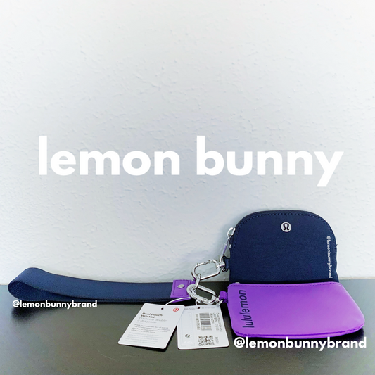 lululemon Dual Pouch Wristlet in True Navy/Atomic Purple, One Size