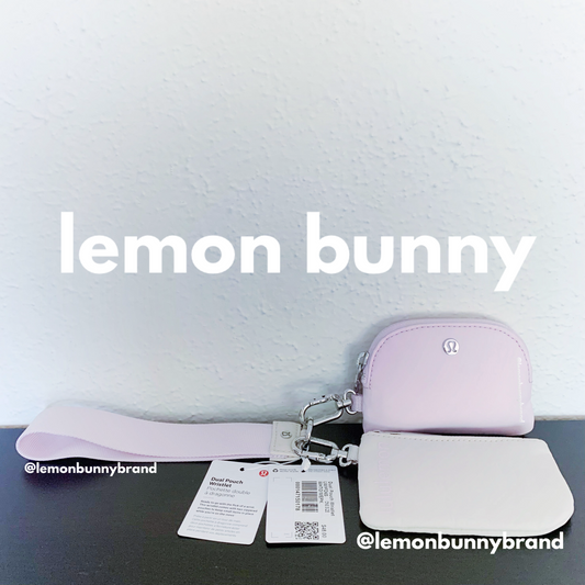lululemon Dual Pouch Wristlet in White Opal/Meadowsweet Pink, One Size