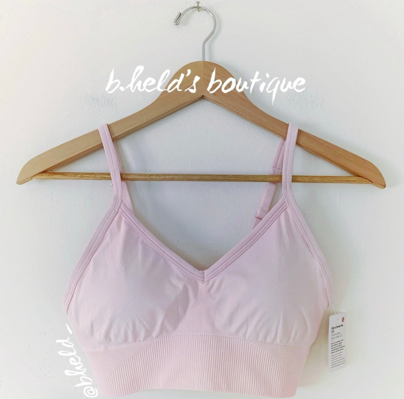 lululemon Ebb To Street Bra in Strawberry Milkshake, Size 4