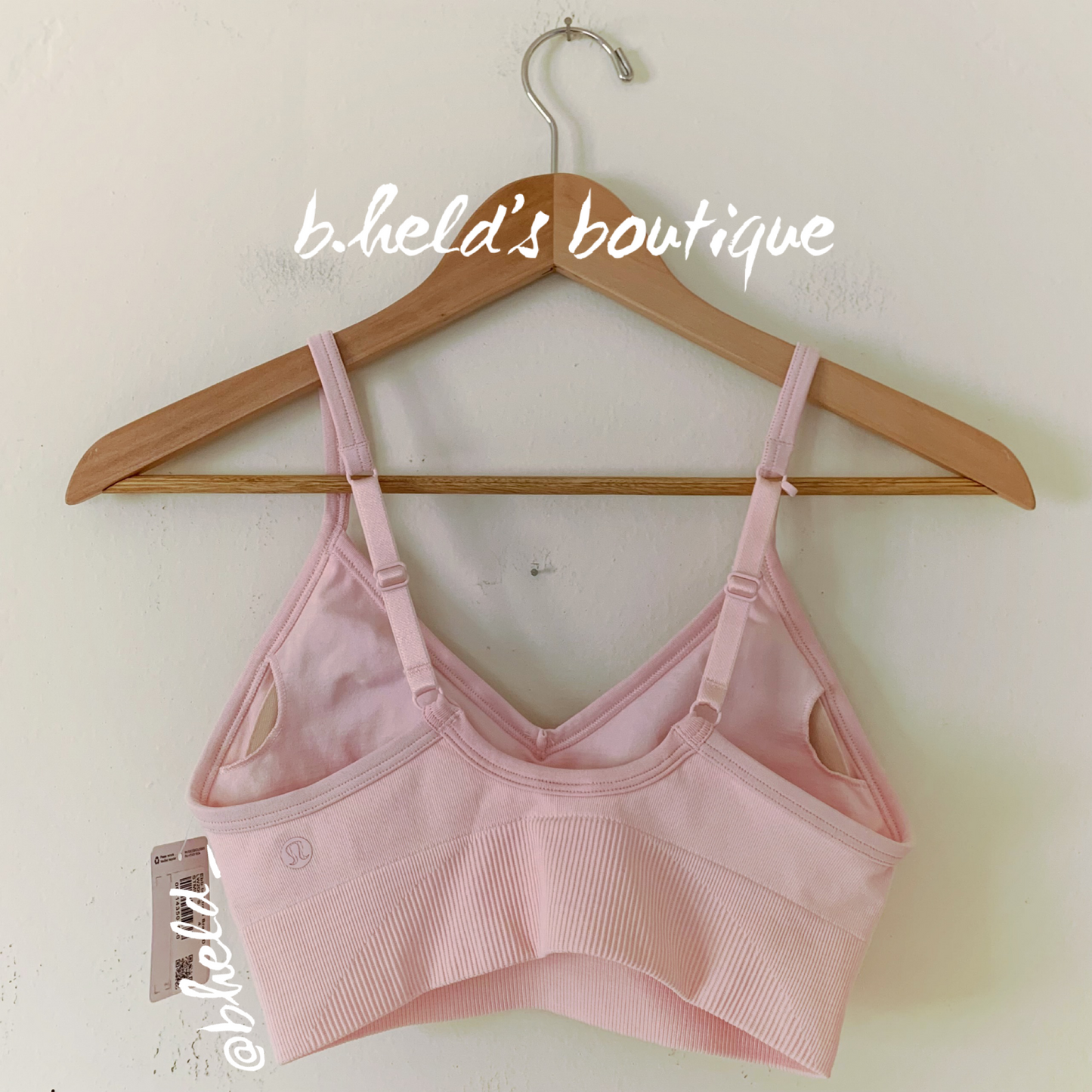 lululemon Ebb To Street Bra in Strawberry Milkshake, Size 4
